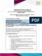 Guía de Actividades y Rúbrica de Evaluación - Paso 1 - Reconocimiento de Saberes