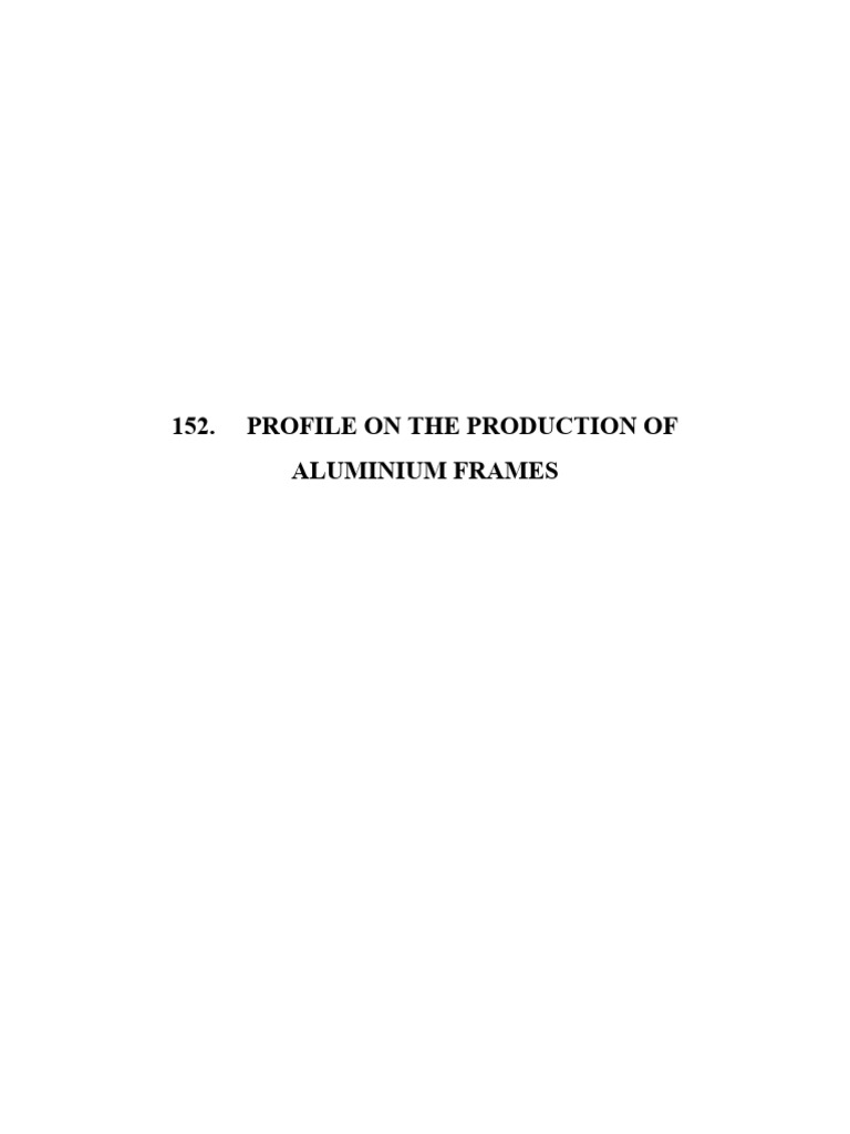 Aluminum Profiles and Frames | PDF | Net Present Value | Internal Rate ...