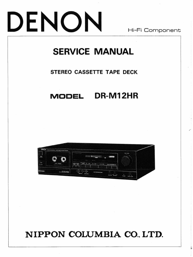 Documentation technique denon dr m12hr pdf