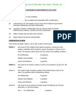 Further Mathematics or Mathematics Elective