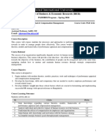 Employee Appraisal - Compensation Management Course Outline-UIU-PGDHRM Spring 2024