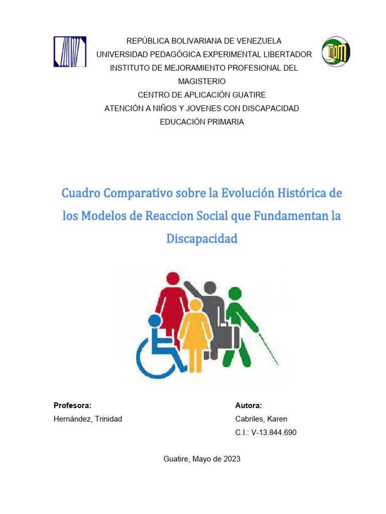 Modelos Sociales de Discapacidad | PDF | Invalidez | Sicología