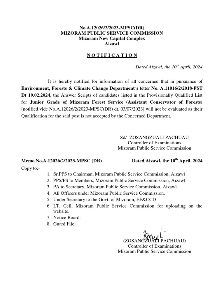 notification-acf-no-evaluation-of-answer-scripts-of-provisionally