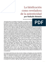 La falsificación como reveladora de la autenticidad