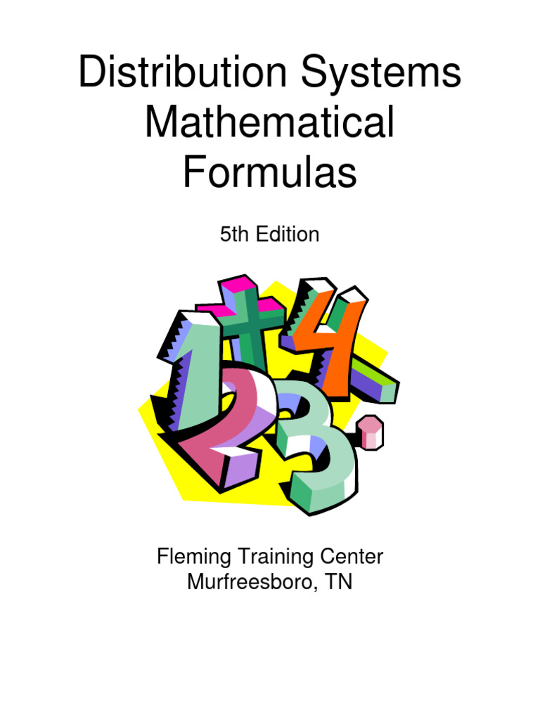 Essential Distribution System Formulas | PDF | Area | Horsepower