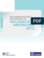 Recomendaciones Vacunacion Argentina 2012