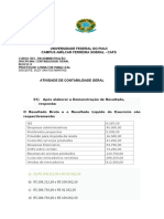 Exercicio de Contabilidade - DRE