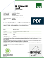 Certificado de Evaluacion Laboral Cristobal Farias