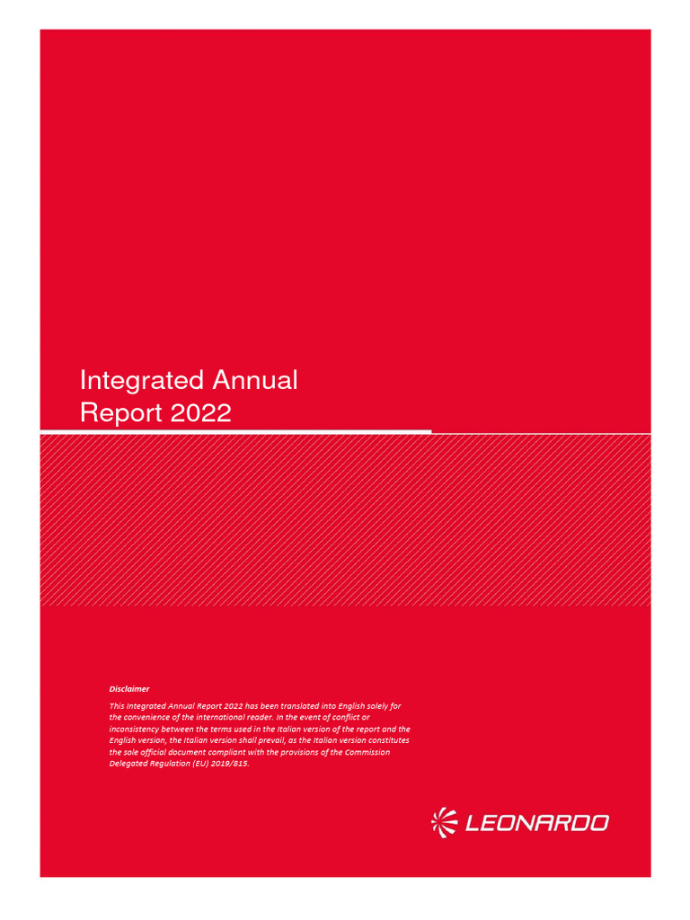 PLUS Leonardo+ +Integrated+Annual+Report+2022 | PDF | Business | Economies