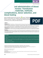 J Vet Emergen Crit Care - 2022 - Radcliffe - Collection and administration of blood products in horses  Transfusion
