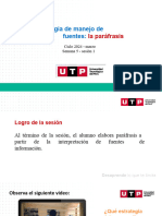 S05 - s1 La Paráfrasis Como Manejo de Fuentes 2024 Marzo