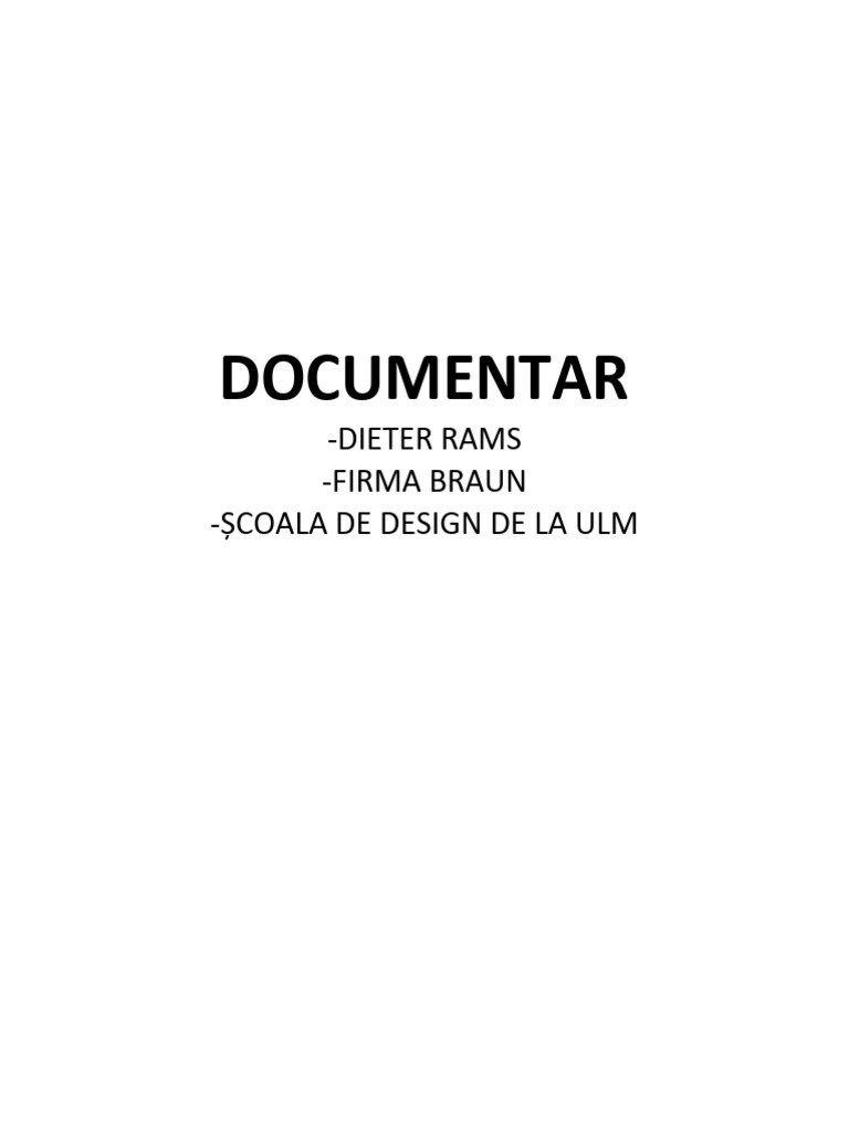 Dieter Rams-Documentar | PDF