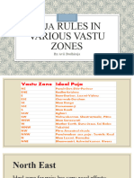 Puja Rules in Various Vastu Zones