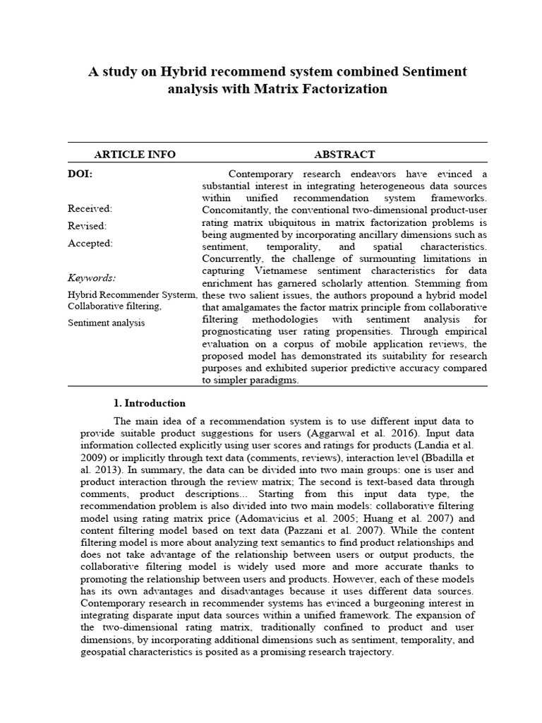 A Study On Hybrid Recommender System Combined Sentiment Analysis With ...