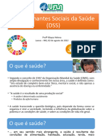 Determinantes Sociais Da Saúde (DSS) - 02-08-2022 - SLIDES