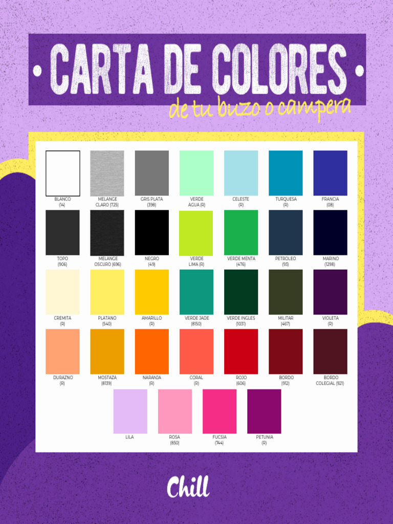 Carta Colores Chill | PDF