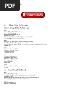 Jikage Rising Cheats: Arc 1 - Jikage Rising Walkthrough Sakura - Jikage Rising Walkthrough
