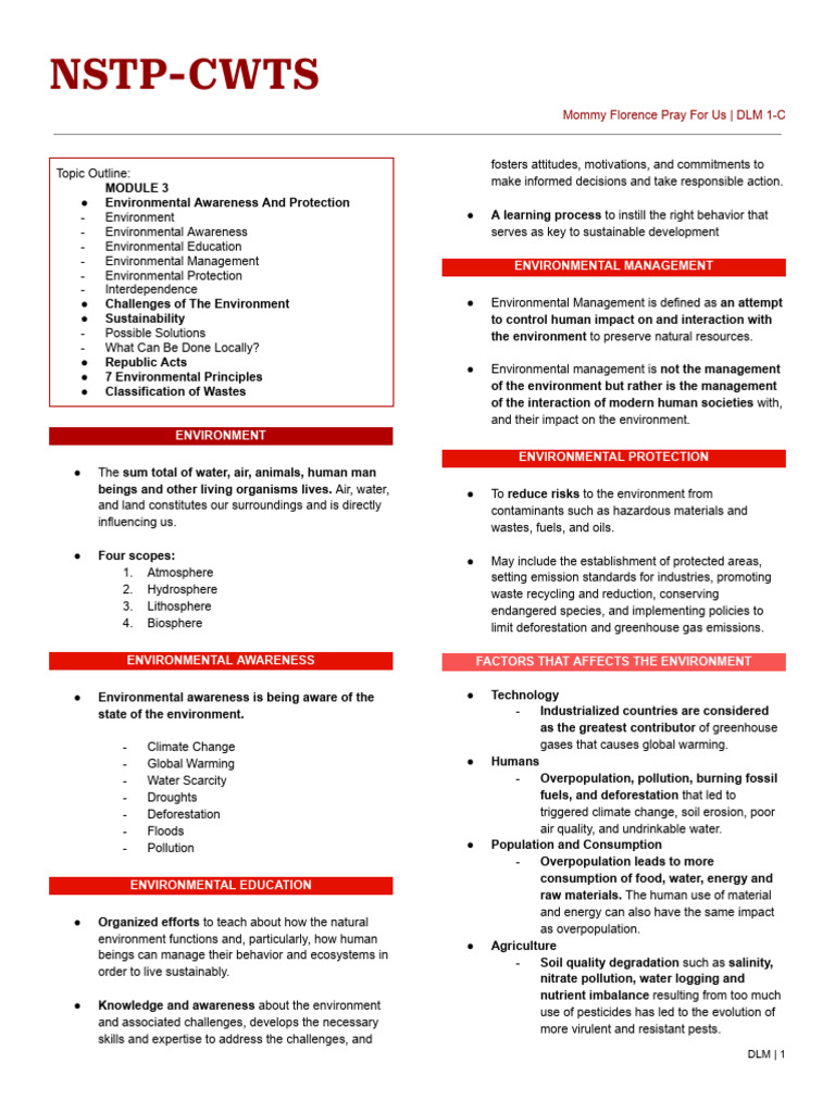 Environmental Protection Practices | PDF | Climate Change | Natural ...