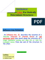 Brief Review Of: Influence For Statically Determinate Structures