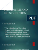 PERCENTILE AND T Distribution