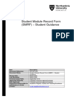 GD.032-V002 Student Module Record Form SMRF - Updated March 2022 - Student Guidance