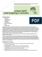 Clinical Guidelines (Nursing) - Oxygen Saturation SpO2 Level Targeting in Neonat