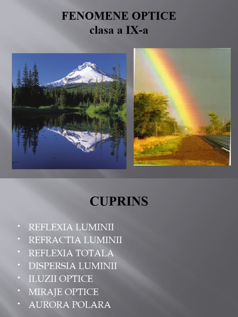 Fenomene Optice | PDF