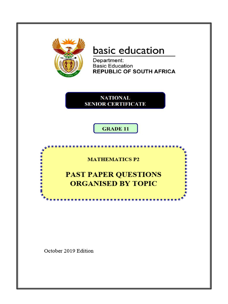 Mathematics P2 Past Paper Questions | PDF | Trigonometry | Geometry