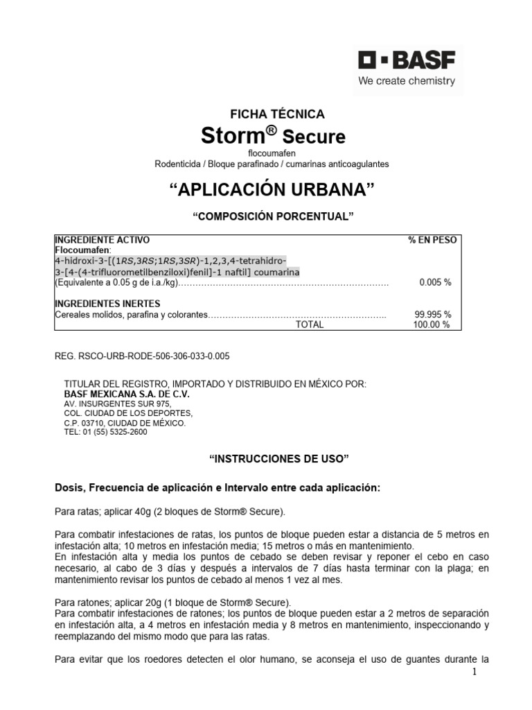 Storm®Secure FICHA | PDF | Vertedero