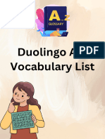 Duolingo Vocabulary List