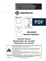CS-8000 Circuit Seeker Circuit Tracer Instruction