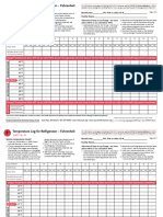 Refrigerator Temperature Log