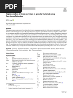 Representation of Stress and Strain in Granular Materials Using Functions of Direction