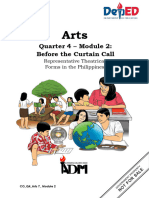 Arts7 Q4 Mod2 Before - The - Curtain Call Representative - Theatrical-Forms in The Philippines