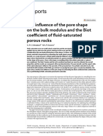 The Influence of The Pore Shape On The Bulk Modulus and The Biot Coefficient of Fluid Saturated Porous Rocks