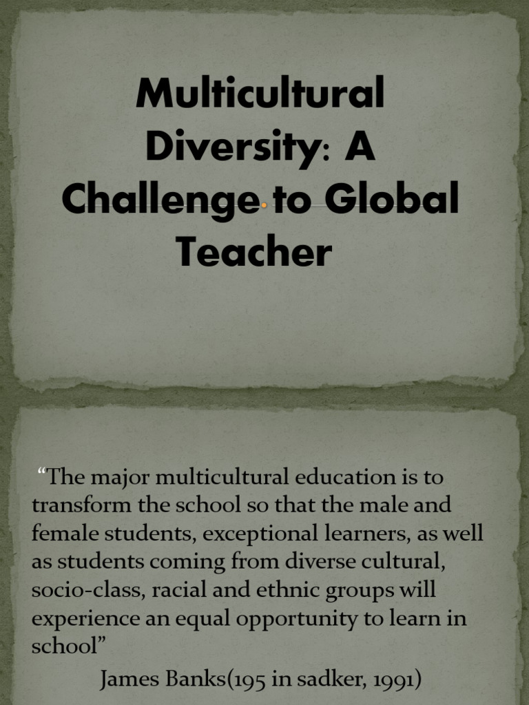 Multicultural Education Strategies for Teachers | PDF | Teachers ...