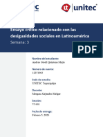 Ensayo Crítico Relacionado Con Las Desigualdades Sociales en Latinoamérica