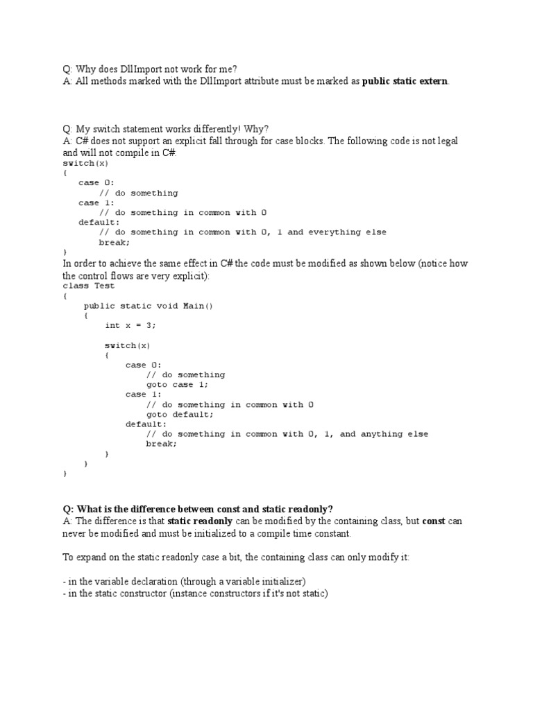 Difference Between Const And Static In C