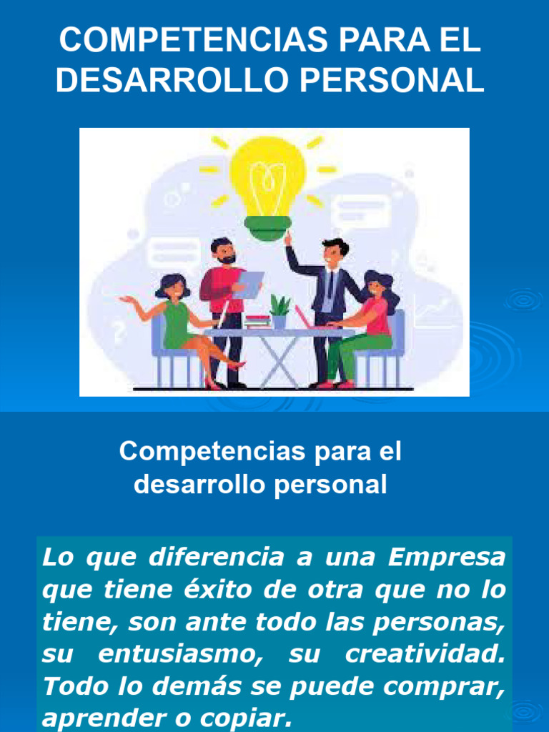 Competencias Clave para el Desarrollo Personal | PDF | Desarrollo ...