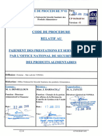 Version E Du Code de Procedures CP 01 DAF 14 Prestations Payantes