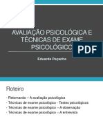 Avaliação Psicológica e Técnicas de Exame Psicológico