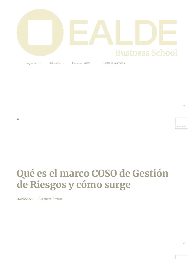 Qué Es El Marco Coso De Gestión De Riesgos Y Cómo Surge – HQUBPC