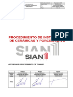 Procedimiento Ceramica Porcelanato SIAN2023