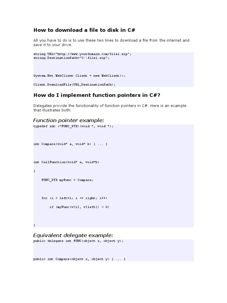 Downloading Files in C# | PDF | Technology & Engineering
