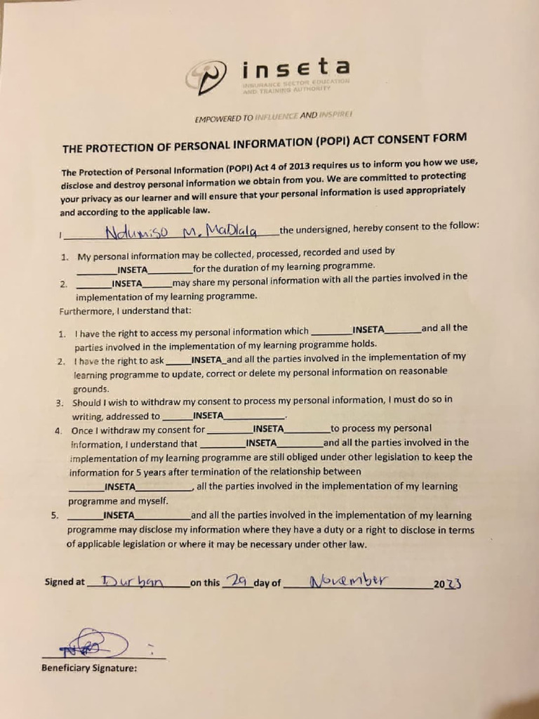 Insteta Consent Form | PDF