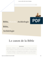 Le Canon de La Bible - Bible, Histoire & Archéologie
