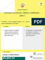 Aula 3 - Descrição de pessoas, objetos e ambientes - parte 1