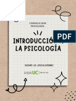Introduccion A La Psicologia - Cursillo 2023-2024 Psico