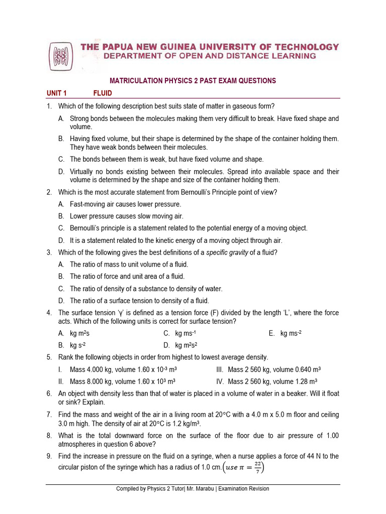 Matric Physics 2 Past Exam Questions | PDF | Radioactive Decay | Isotope