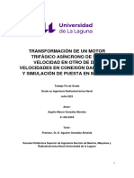 TRANSFORMACION DE UN MOTOR TRIFASICO ASINCRONO DE UNA VELOCIDAD EN OTRO DE DOS VELOCIDADES EN CONEXION dAHLANDER Y SIMULACION DE PUESTA EN MARCHA.